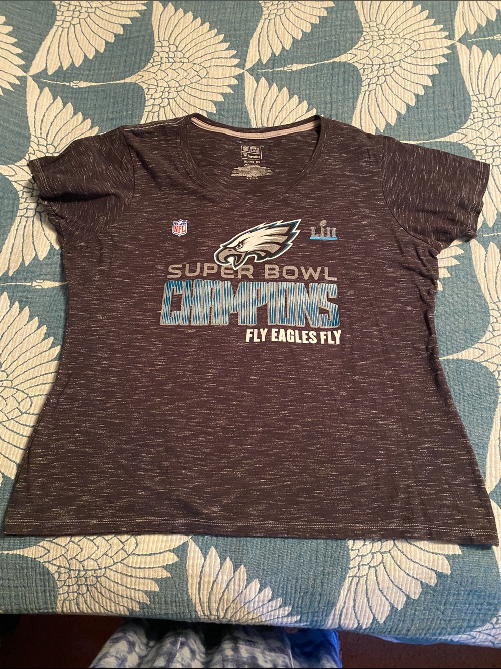 Fanatics Gray Philadelphia Eagles Champions Fly Eagles Fly Tee